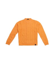 NORTH SAILS N|S Cable knit crew neck sweater orange spice - Men's Sweaters - 1