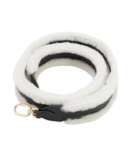 FURLA CAMPIONARIO - FIONA Shoulder bag with fur black/marshmallow - Accessories for bags - 1
