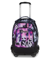 SEVEN BUZZY NOTE GIRL Trolley backpack, split and detachable CYCLAMIN - Backpack trolleys - 1