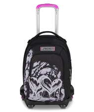 SEVEN PLUMPY LINE GIRL Double-sided trolley backpack Black - Backpack trolleys - 1