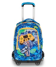SJGANG JOYFUL PINS BOY  BLUE PRINT - Backpack trolleys - 1