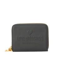 LOVE MOSCHINO LOVE EMBOSSED Leather wallet, with card holder Black - Women&rsquo;s Wallets - 1