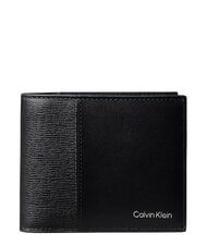 CALVIN KLEIN REFINED Leather wallet on black - Men&rsquo;s Wallets - 1