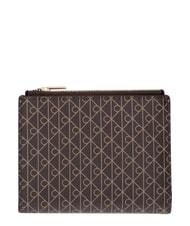 CALVIN KLEIN EMBLEM AOP Double zip wallet black aop - Women&rsquo;s Wallets - 1