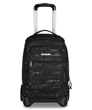 INVICTA PLUG FANTASY Detachable trolley backpack black doodle - Backpack trolleys - 1