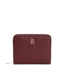 TOMMY HILFIGER TH ICON Foldable wallet velvet maroon - Women&rsquo;s Wallets - 1