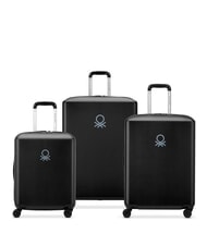 BENETTON By DELSEY UCB HARD Cabin + Medium + Large Trolley Set  - Trolley Set