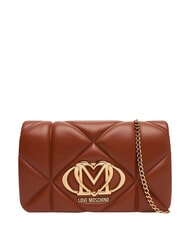 LOVE MOSCHINO EMBOSSED Mini shoulder bag, with chain - Women&rsquo;s Bags