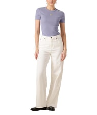 CALVIN KLEIN WASHED WOVEN LABEL Short-sleeved cotton T-shirt - T-shirt