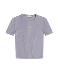 CALVIN KLEIN WASHED WOVEN LABEL Short-sleeved cotton T-shirt - T-shirt