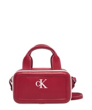 CALVIN KLEIN CONTRAST CK Mini handbag with shoulder strap Bordeaux wine - Women&rsquo;s Bags - 1