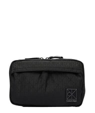 CALVIN KLEIN EMBLEM AOP Beauty case on black - Beauty Case - 1