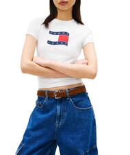 TOMMY HILFIGER TJ FLAG Cotton T-Shirt ecru - T-shirt - 1