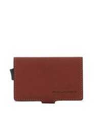 PIQUADRO BLACK SQUARE Leather card holder case - Men&rsquo;s Wallets