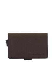 PIQUADRO BLACK SQUARE Leather card holder case MORO - Men&rsquo;s Wallets - 1