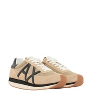 ARMANI EXCHANGE ROYALE SUEDE AIR MESH AX logo leather sneakers - Men&rsquo;s shoes
