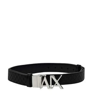 ARMANI EXCHANGE A|X Reversible and adjustable belt black - Belts - 1