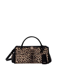 GUESS AUDREY                                   Handbag with shoulder strap, in leather leopard - Women&rsquo;s Bags - 1