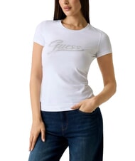 GUESS GLITTER LOGO Short-sleeved, glittery T-shirt - T-shirt