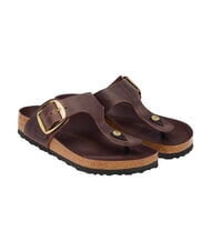 BIRKENSTOCK GIZEH BIG BUCKLE HEX Leather slipper sandal - Women&rsquo;s shoes