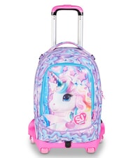 SJGANG GLOW LED UNICORN GIRL 3 in 1 Trolley Backpack soft lilac - Backpack trolleys - 1