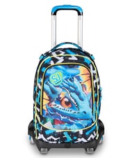 SJGANG METAL DRAGON BOY Trolley backpack, detachable bluebell turquoise - Backpack trolleys - 1