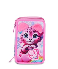 SJGANG HEART BUDDY GIRL Pencil Case with School Kit pink doll - Cases and Accessories - 1