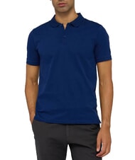 TRUSSARDI SLIM PIQUET Short-sleeved polo shirt Navy blue - Polo shirt - 1