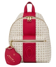 POLLINI HERITAGE Backpack with front pocket and key ring red ivory - Women&rsquo;s Bags - 1