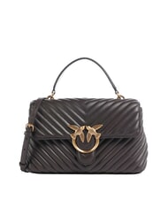 PINKO CLASSIC LADY LOVE BAG chevron bag marasca brown-antique gold - Women&rsquo;s Bags - 1