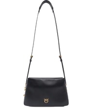 PINKO TRIPLET MINI Shoulder bag, in leather black-antique gold - Women&rsquo;s Bags - 1