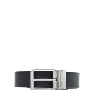 ARMANI EXCHANGE DOUBLE Reversible leather belt black/forged iron - Belts - 1