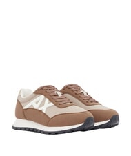 ARMANI EXCHANGE DROP MICROSUEDE Sneakers with side logo - Women&rsquo;s shoes