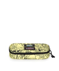 EASTPAK OVAL SINGLE Pencil case all over yellow - Cases and Accessories - 1