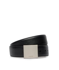 CALVIN KLEIN DRESS PLAQUE Leather belt - Belts