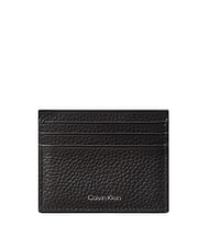 CALVIN KLEIN FOIL EMBOSS  Flat leather card holder - Men&rsquo;s Wallets