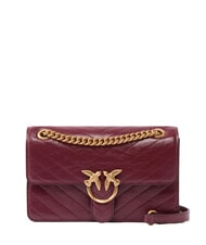 PINKO LOVE ONE LIGHT Mini quilted leather bag intense currant-antique gold - Women&rsquo;s Bags - 1