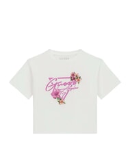 GUESS CROP Cotton T-Shirt purwhite - Child T-shirt - 1