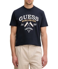 GUESS FLAGS AND CORD Cotton T-Shirt smartblue - T-shirt - 1