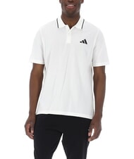 ADIDAS SMALL LOGO Short-sleeved polo shirt, pure cotton white - Polo shirt - 1