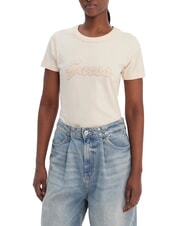 GUESS MINI STRASS TRIANGLE Cotton T-Shirt - T-shirt