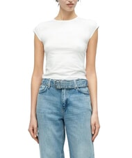 GUESS JEANS RAGLAN Cotton T-Shirt purwhite - T-shirt - 1