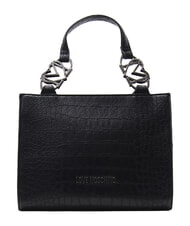 LOVE MOSCHINO JEWEL CROCO Handbag, with shoulder strap Black - Women&rsquo;s Bags - 1