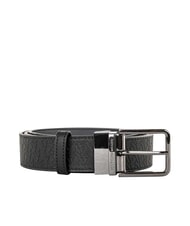 ARMANI EXCHANGE A|X LOGO ALL OVER Reversible belt black/forged iron - Belts - 1