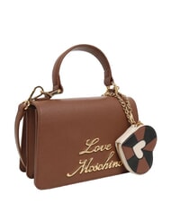 LOVE MOSCHINO PADLOCK Handbag, with shoulder strap walnuts - Women&rsquo;s Bags - 1
