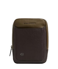PIQUADRO BLACK SQUARE  iPad mini bag green / dark brown - Over-the-shoulder Bags for Men - 1