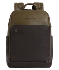 PIQUADRO BLACK SQUARE  Leather 14" Laptop Backpack - Laptop backpacks