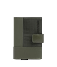 PIQUADRO W145 Card holder with slide system GREEN - Men&rsquo;s Wallets - 1