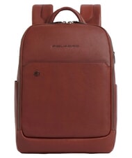 PIQUADRO BLACK SQUARE 13" laptop backpack, in leather - Laptop backpacks