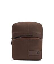 PIQUADRO WOLLEM Fabric and leather iPad mini bag - Over-the-shoulder Bags for Men